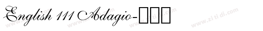 English 111 Adagio字体转换